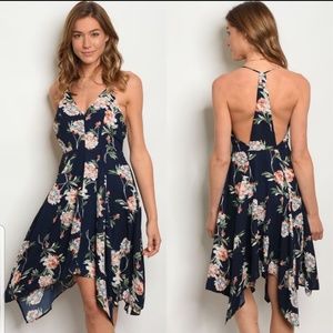 **1 SMALL LEFT!!**Navy Flowy Floral Dress